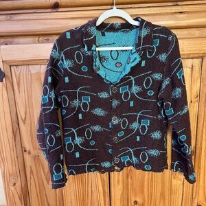 90's Tapestry Jacket Reversible Jacket Vintage Button Up Fits Women's S/M‎